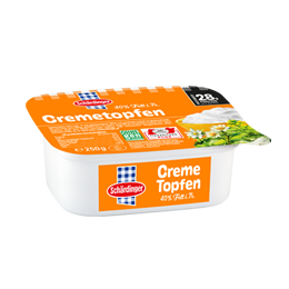 Das Bild zeigt den Schärdinger Cremetopfen