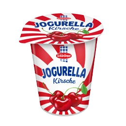 Das Bild zeigt das Schärdinger Jogurella in der Sorte Kirsche