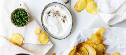 Kartoffelchips mit Sour Cream Header