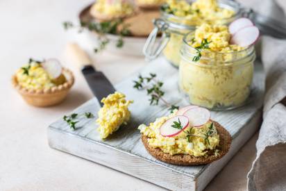 Schneller Eiersalat mit Cottage Cheese