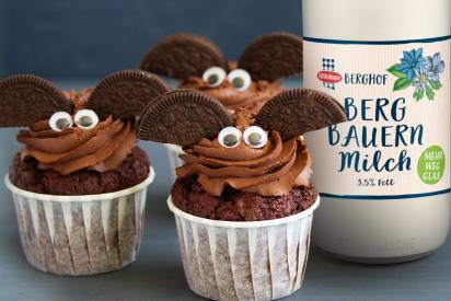 Fledermaus-Muffins für Halloween