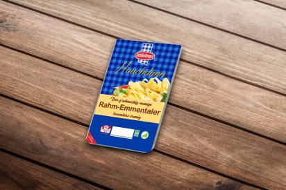 Rahm-Emmentaler Scheiben hauchdünn