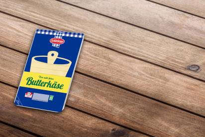 Das Bild zeigt den Schärdinger Butterkäse in Scheiben