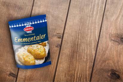 Das Bild zeigt den Schärdinger Emmentaler gerieben