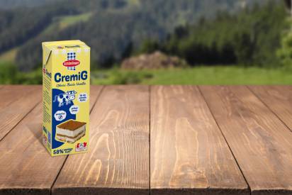 Das Bild zeigt das Schärdinger CremiG in der Sorte Vanille