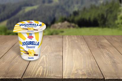 Das Bild zeigt das Schärdinger Jogurella in der Sorte Vanille