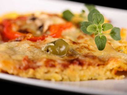 Gemüse-Polenta-Pizzaschnitten