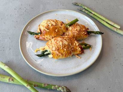 Spargel im Blätterteig 